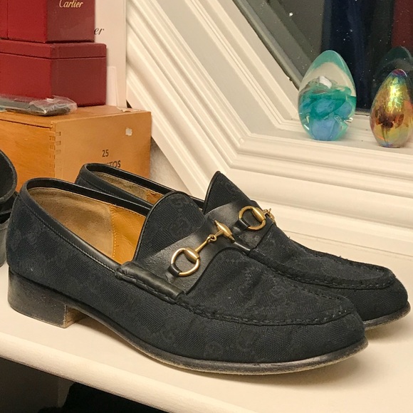 Gucci Black Horse bit Logo GG Loafers - Picture 2 of 4